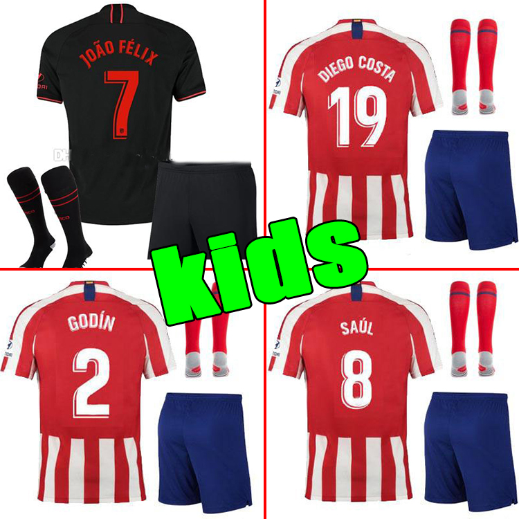 Atlético de Madrid Printed T Shirt Tee Top Red Football Boys