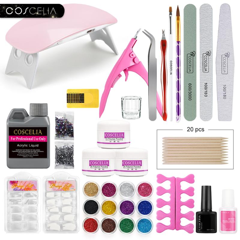 

COSCELIA Gel Nail Polish Set With UV lamp And Drill UV Gel Nail Polish Set Kit Building Kits