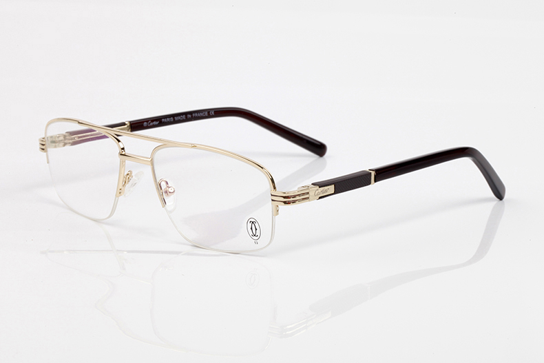 

luxury buffalo horn eyeglasses brand designer optical glasses gold metal half frame lunette designer men women clear lens oculos Gafas, Black
