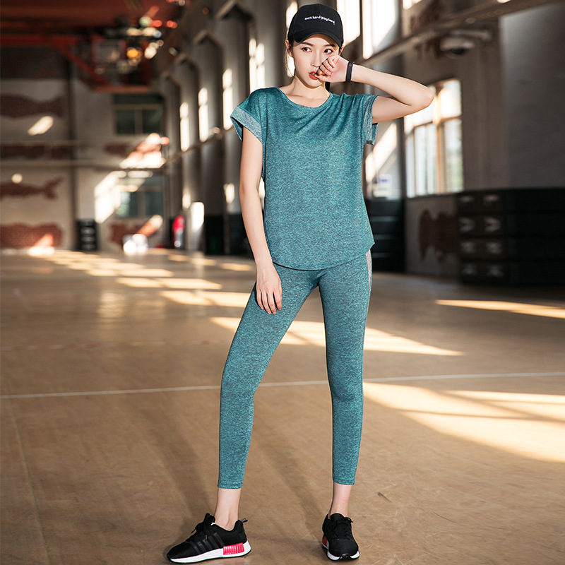 

Women Yoga Set Slim Breathable Fitness Clothes Outdoor Gym Run Tracksuit Workout Yoga Suit XL Leggings Sportswear For Women, Blue yoga set