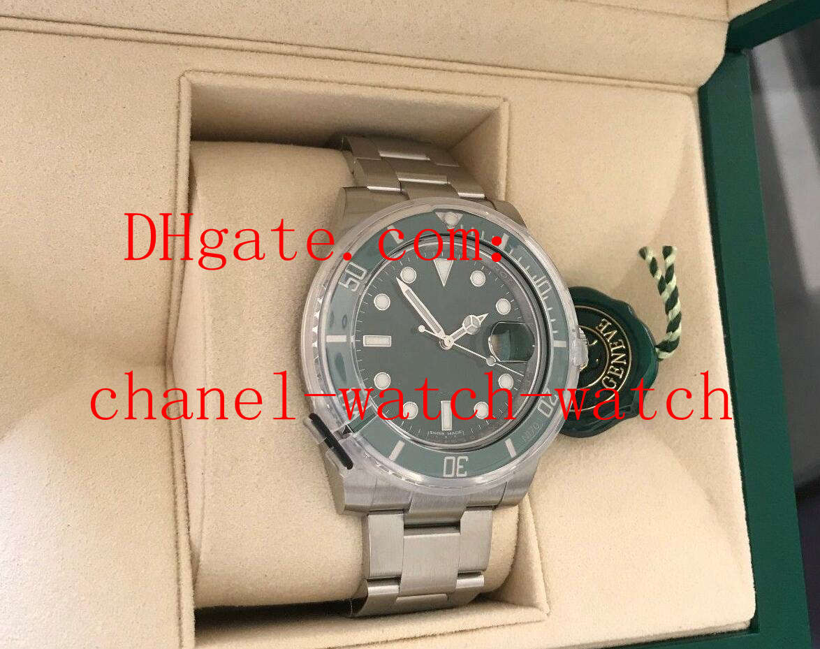 

High Quality 116610LV 116610 40MM Date Green Dial And Ceramic BEZEL Stainless steel Asia 2813 Movement Automatic Mens Watches including Box