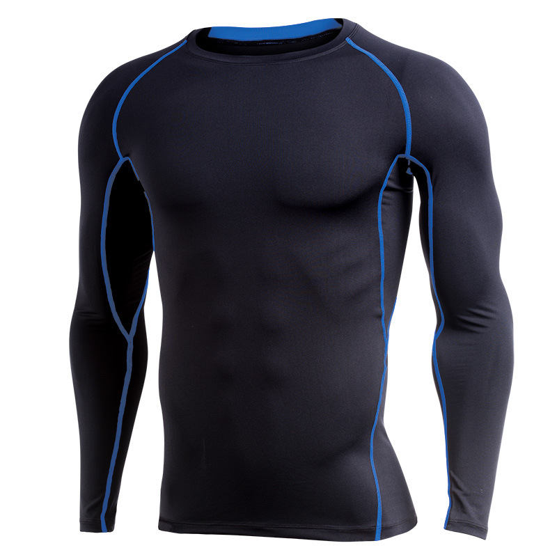 

Men Comp Shirs Tight Tshirt Long Sleeves Therm Under Top Fitnes Base Layer Weight Lifting Wear free shipping, Colour 3