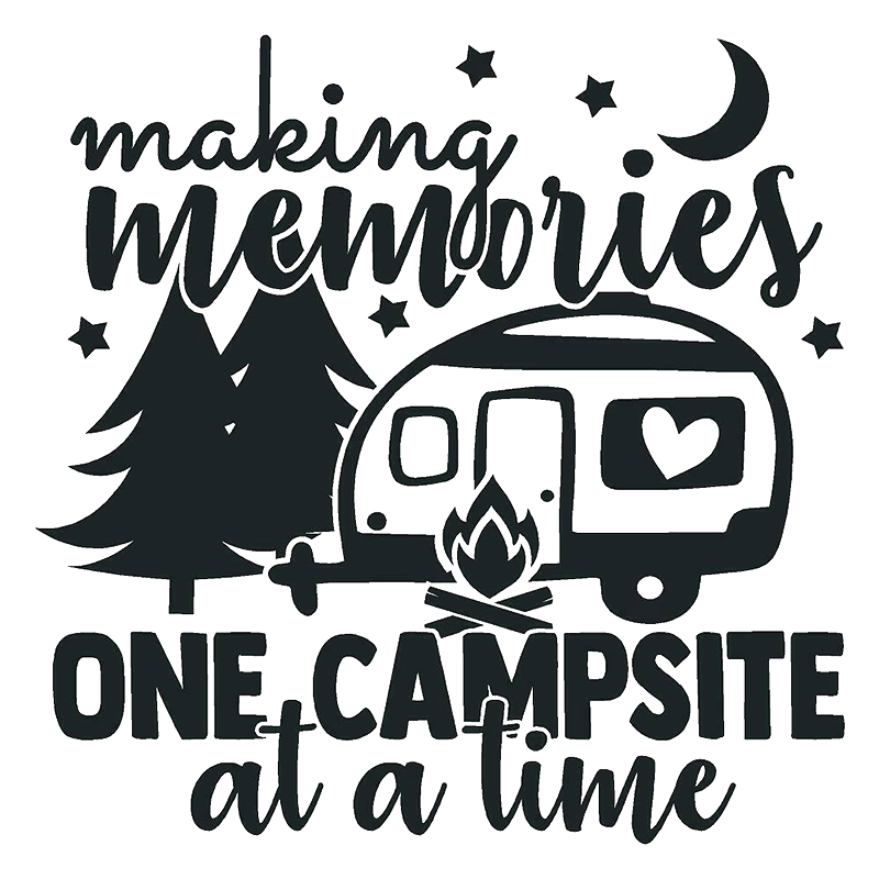 

17*17cm Making Memories One Campsite at a Time Sticker Funny Car Window Bumper Novelty JDM Drift Vinyl Decal Sticker, Color