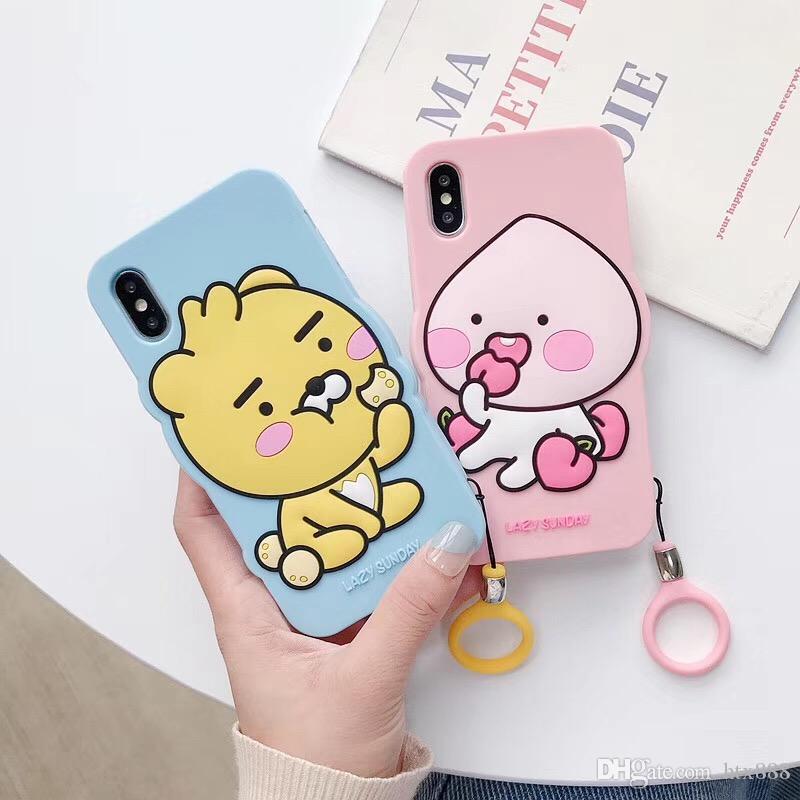 

Cartoon pattern mobile phone case for iphone 11 pro max XR X XS 7 7plus 8 8plus 6 6plus silicone soft case, Blue