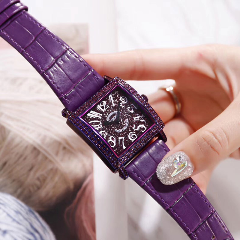 Mode de luxe dame montre femmes montres Top marque bracelet en cuir montres à quartz pour dames filles Saint Valentin cadeaux de Noël cadeau de f