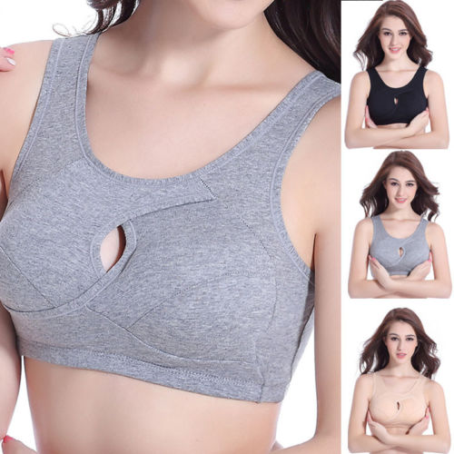 

Women Anti-sagging Sports Bra Seamless Fitness Solid Padded Gym Running Push Up Bras Cotton Stretch Workout Active Wear