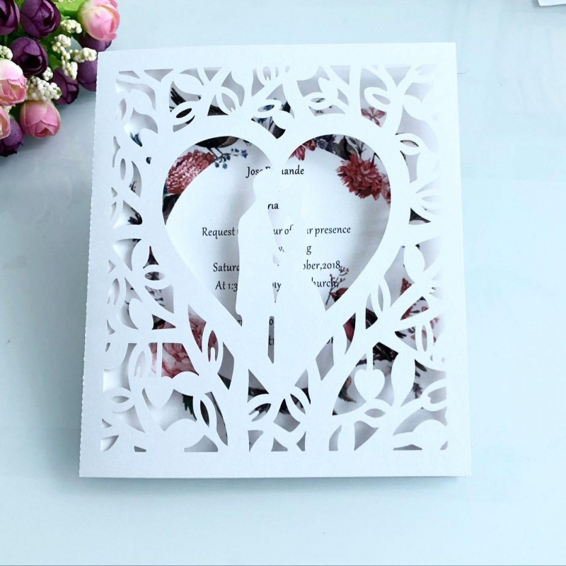Pas Cher Carte D Invitation Au Mariage Blanc Achetez Des Produits En Gros Du Canada En Ligne Depuis La Chine Dhgate Com France