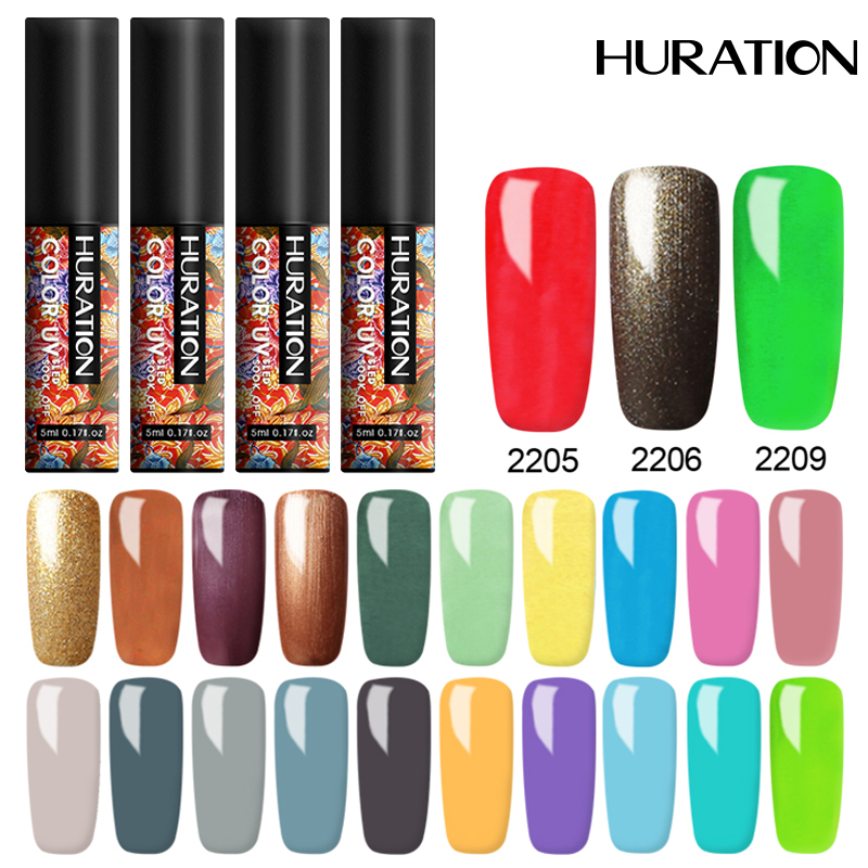 

Huration Nail Gel Polish Nude Colorful UV Gel Nail Art Pure Colors Semi Permanent Polish Soak-Off Varnish, Fs001