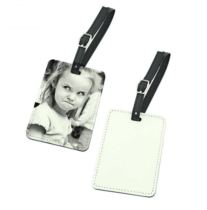 

20pcs Sublimation Blank PU Luggage Tag Suitcase Tag Travel Random Color size 10.1*7.1cm