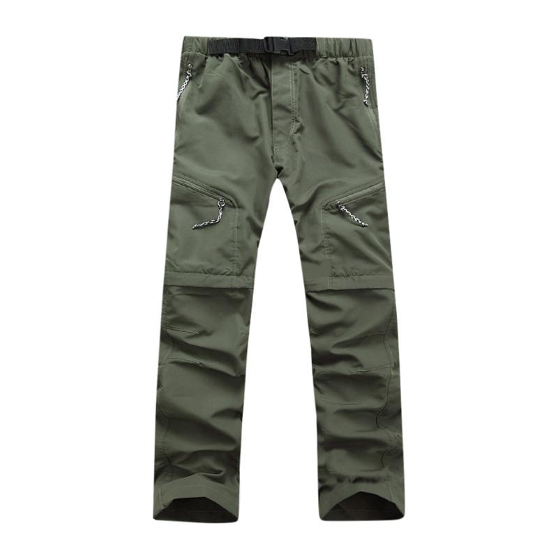 

Fashion Spring Men Summer Quick Dry Outdoor Thin Detachable Waterproof Pants Trousers high quality W415, Gray