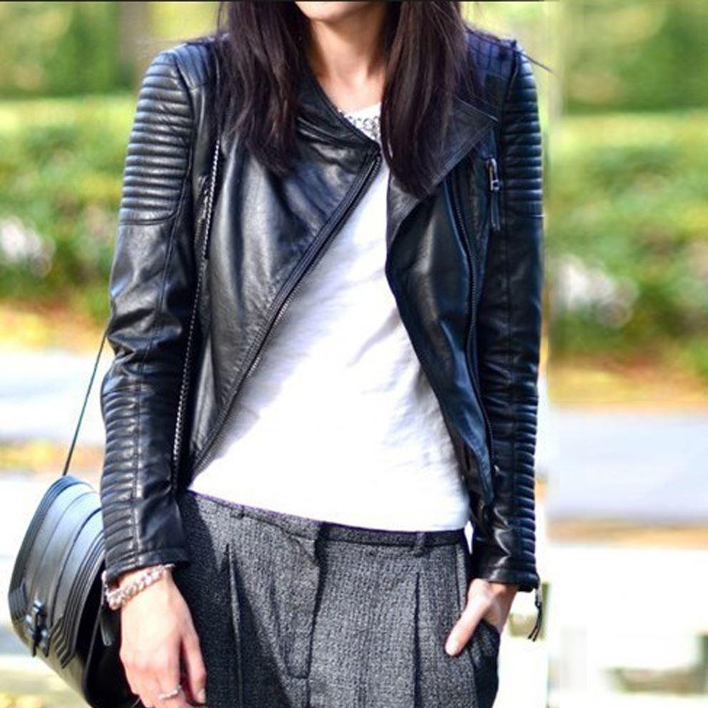 black rivet real leather