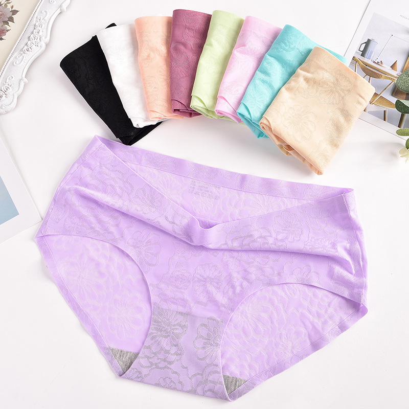 

womens fashion Middle seamless girl panties Women's sexy panties women's print cotton briefs shorts for knickers women, White