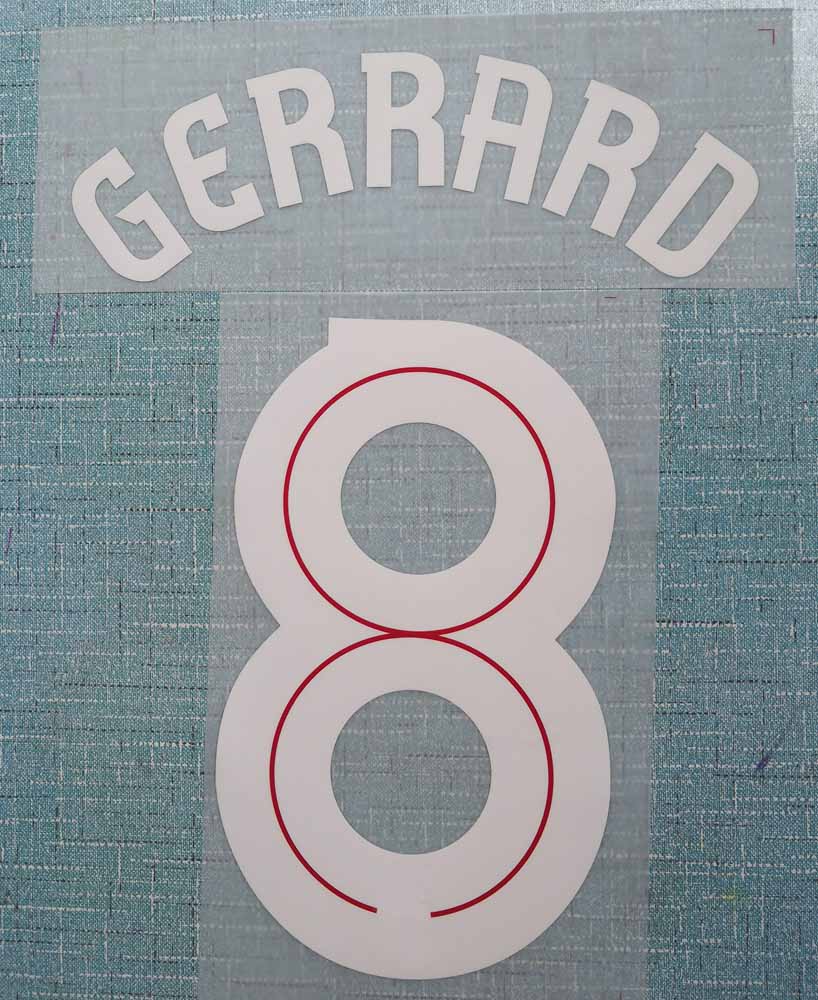 

2014-2015 home GERRARD 8 white nameset patch badge