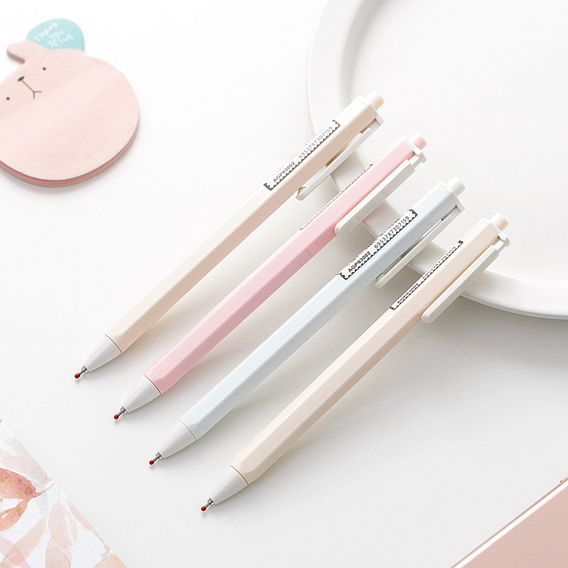 

JIANWU 2pcs/set 0.35mm Nude color Simplicity gel pen Creative cute Neutral Pen Journal Supplies kawaii