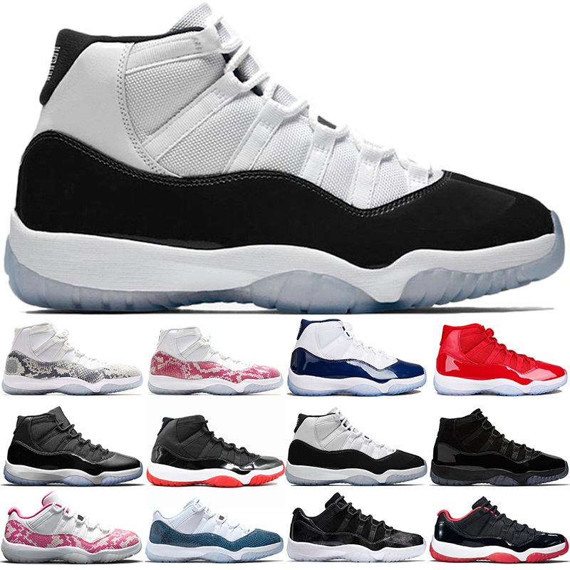 

Cheap 11 Pin Navy Snakeskin 11s Men Women Basketball Shoes Concord 45 Bred Space Jam Cap and Gown Athletic Sports Sneakers 5.5-13, Bred low