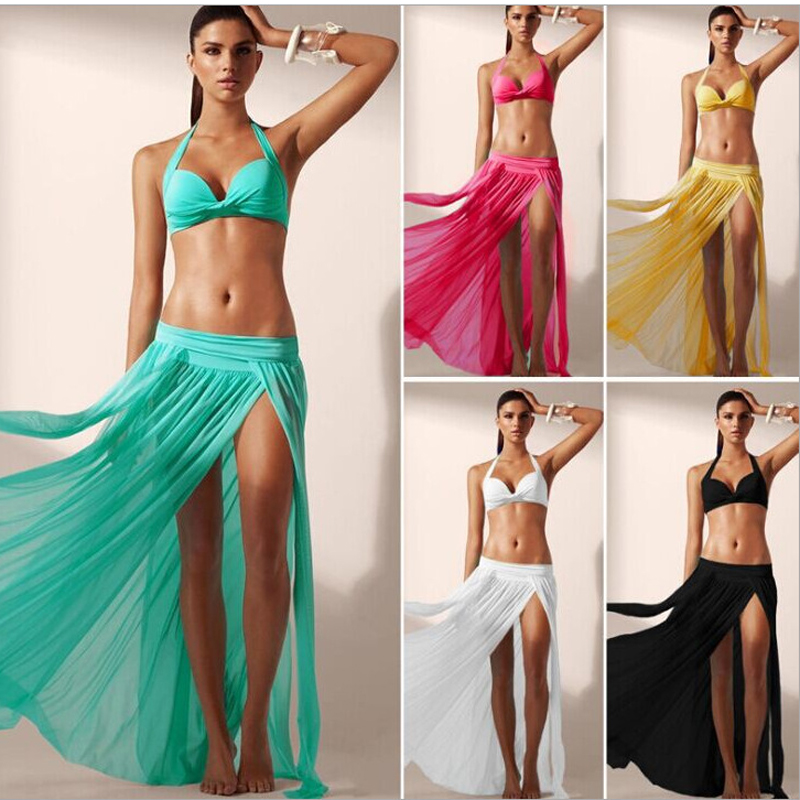 

Summer Beach Cover Up Swimwear Bikini Skirt Women Mesh Beach Skirt Swim Cover Up Beachwear Women Beach Wear 5 Colors