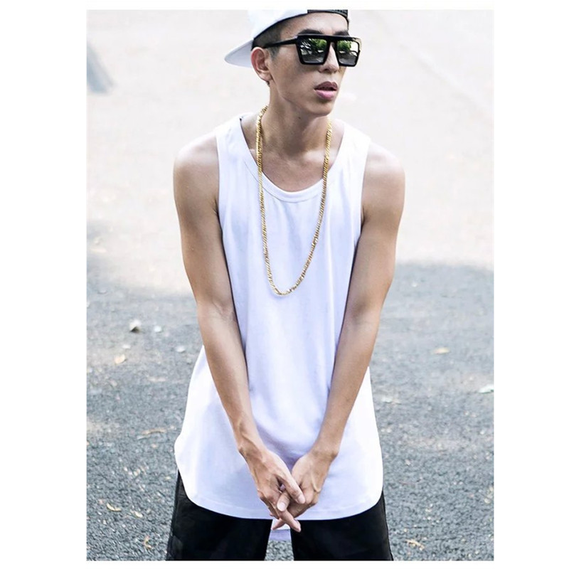 

Fashion Trend Man Tank Tops Grey White Cotton Casual Sleeveless T-Shirt Men's Underwear Hip-Hop Skateboard Tank Tops