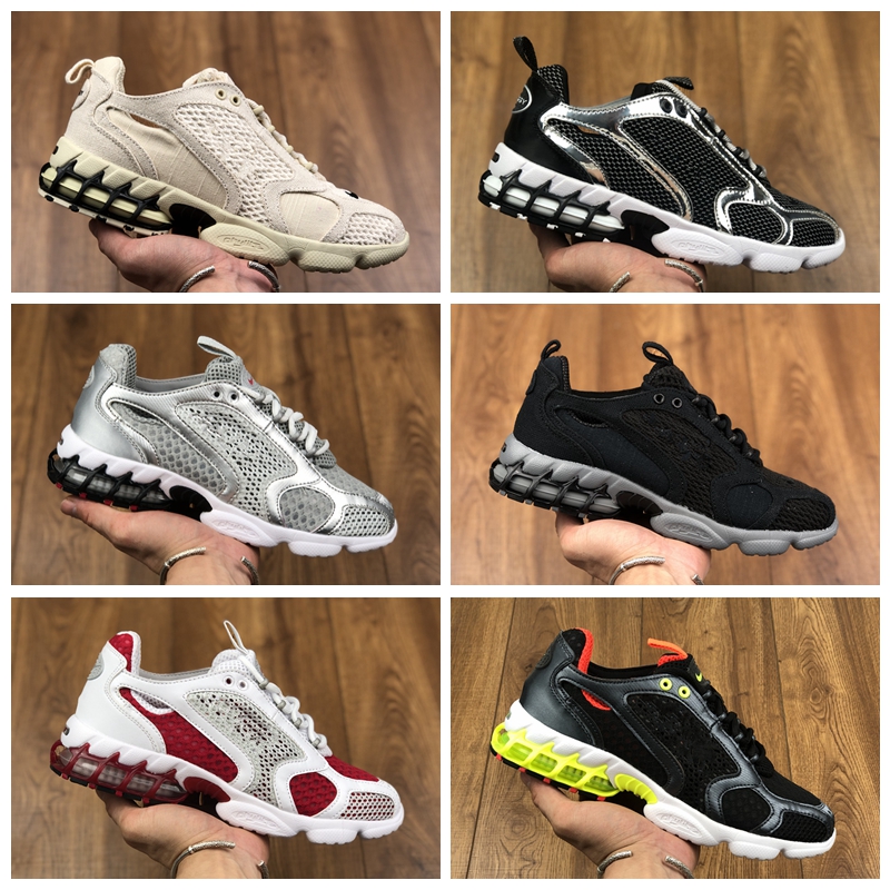 

New Stussy Spiridon Cage 2 Pure Platinum Lemon Venom Varsity Red Mens Running Shoes Spiridon KK Women Outdoor Sports Sneakers, #8