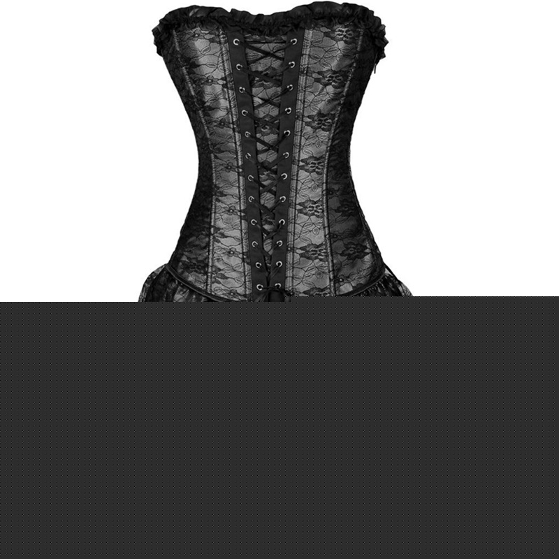 

European and American Court Corset Dress Three-Piece Corset Sexy Tailored Clothes Wholesale Factory Direct Sales One Piece, Black