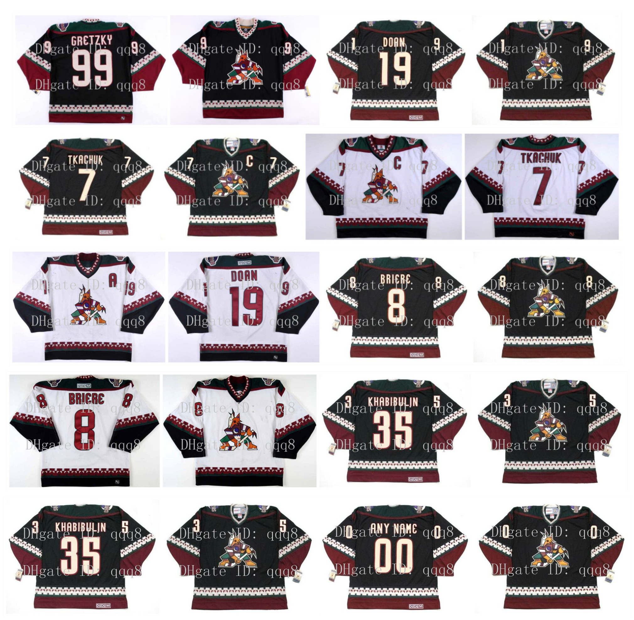 

Vintage Phoenix Coyotes Jersey 7 Keith Tkachuk 99 Wayne Gretzky 19 SHANE DOAN 8 DANIEL BRIERE 35 NIKOLAI KHABIBULIN 22 MIKE GARTNER Hockey, As pic