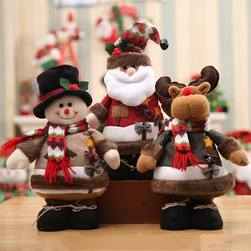 

Christmas Standing Pose Snowman Gifts Santa Claus Ornaments Hotel Shopping Malls Decorations Pendant 34*20 cm adornos de navidad