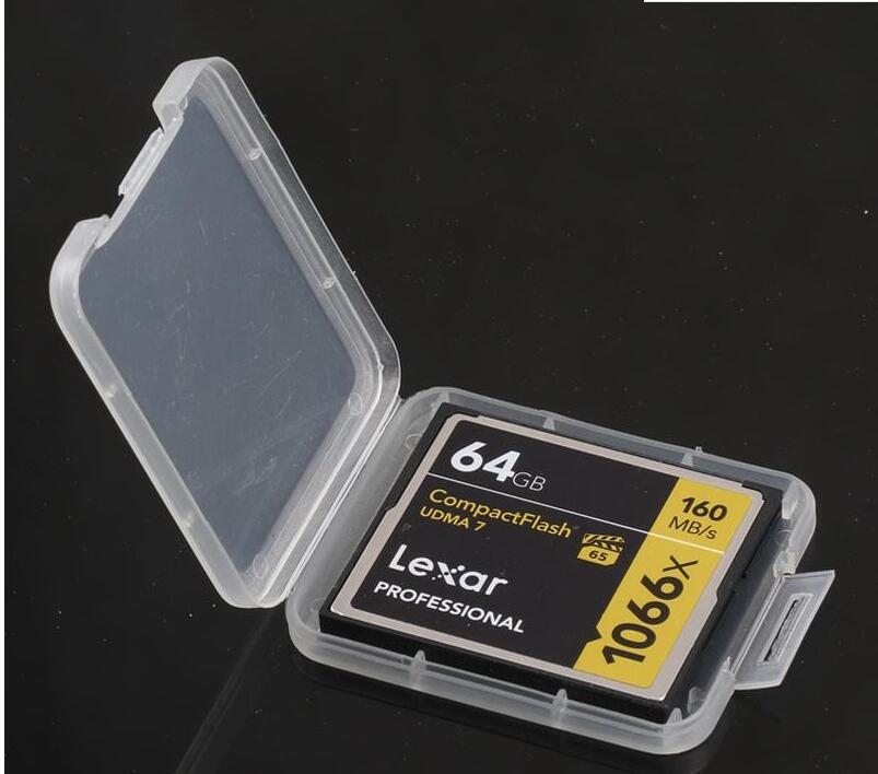 

New Protection Case Card Container Memory Card Boxes CF Cards Tool Plastic Transparent Storage Box Mini CF Card Easy To Carry Box A2094, As picture show