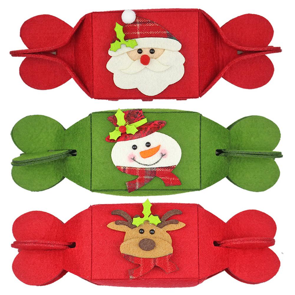 

Christmas Candy Bag Folding Candy Gift Bags Creative Non-Woven Pouch for Christmas Decorations