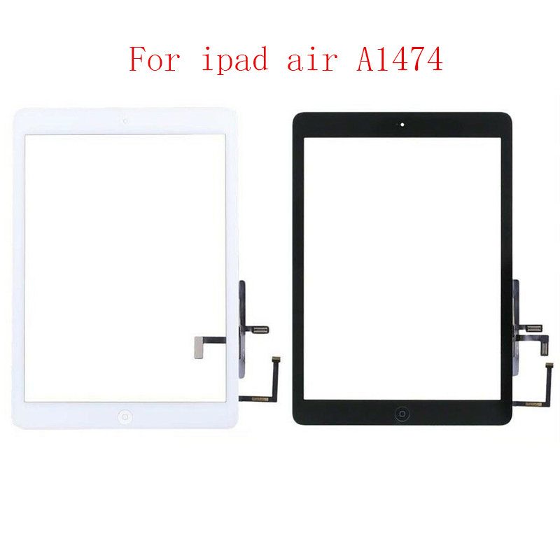 

15Pcs For iPad Air 1 iPad 5 A1474 A1475 A147 Touch Screen Panel Digitizer front Glass Lens With home button TouchScreen