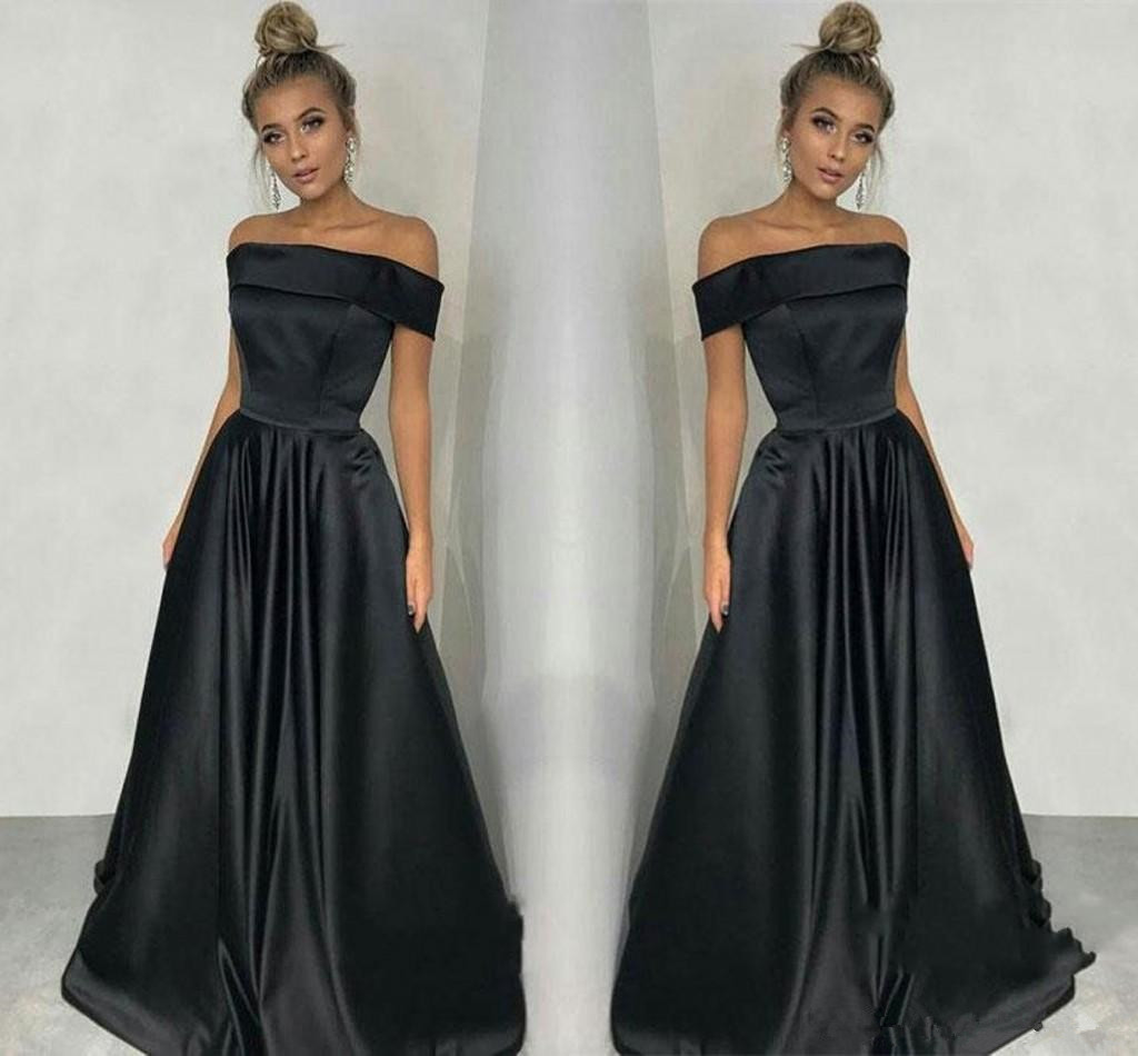 

Latest Black A-line Long High Quality Formal Evening Dresses Sweep Train Satin Zipper Back Formal Evening Gowns Prom Party Dresses 61, Fuchsia
