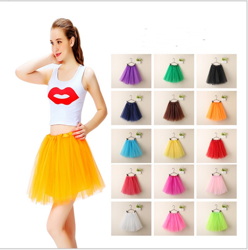 NREALY Skirt Womens Solid Mesh Tulle Skirt Princess Skirt Mesh Bubble Skirt Party Skirt