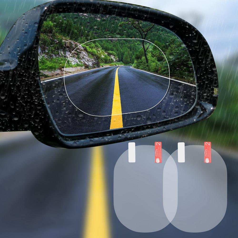 

60PCS Car Rearview Mirror Film Anti-fog, Water, Mist, Anti glare Protective Stickers Cars SUV Screen Rear View Mirror Window Clear