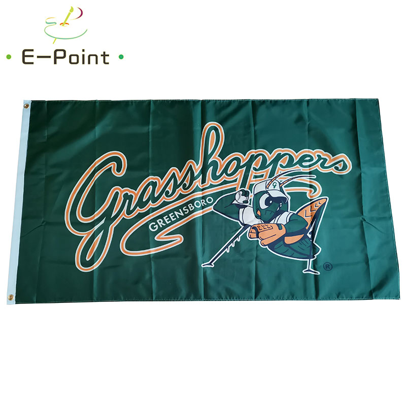 

MiLB Greensboro Grasshoppers Flag 3*5ft (90cm*150cm) Polyester Banner decoration flying home & garden Festive gifts
