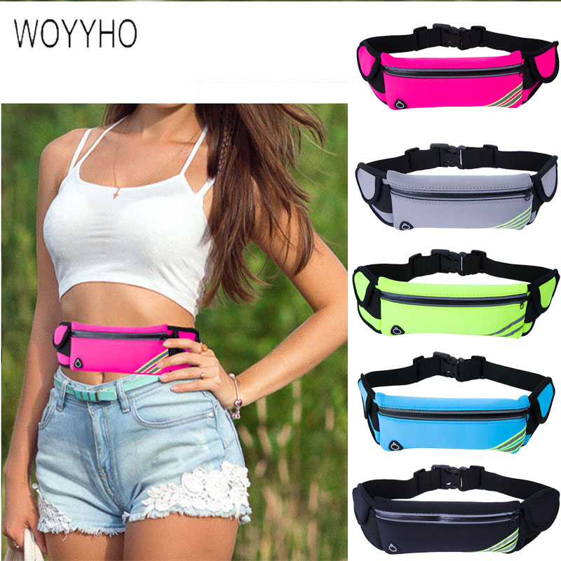 

WOYYHO Waterproof Sports Running Bag,Unisex Jogging Bag With Water Bottle Holder,6.5 Inch Mobile Phone Portable Gym Waist Pocket, Rose