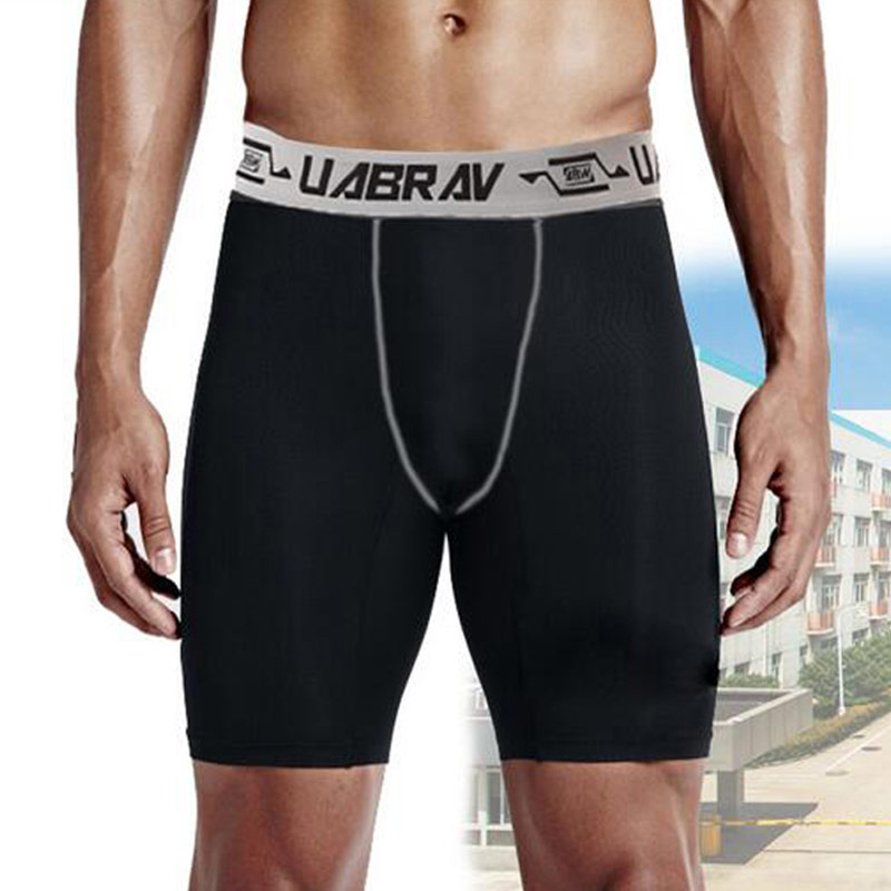

Men Spandex Tight Solid Thermal Quick-Drying Basketball Training Shorts New Fitness Sport Running Shorts Cheap Price for Male, Black