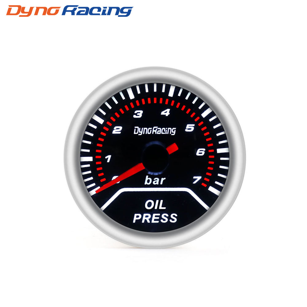 Dynoracing jauge de presse huile 2" jauge de 52 mm Pression d'huile avec capteur 0-7 bar compteur de voiture