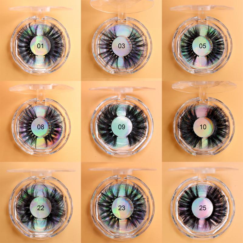 

Fedex DHL Shipping 25mm Lashes 5D Mink Eyelashes Wholesale 3D Mink Lashes Handmade Dramatic Makeup Free Custom