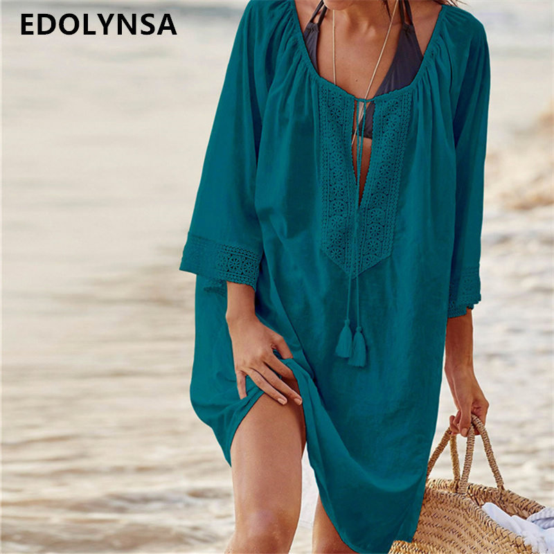 

Women Elegant Vintage Tunic Beach Dress Cotton 2018 Summer Dresses Plus Size Bohemian Dresses Summer Dress Vestidos #N363, Black