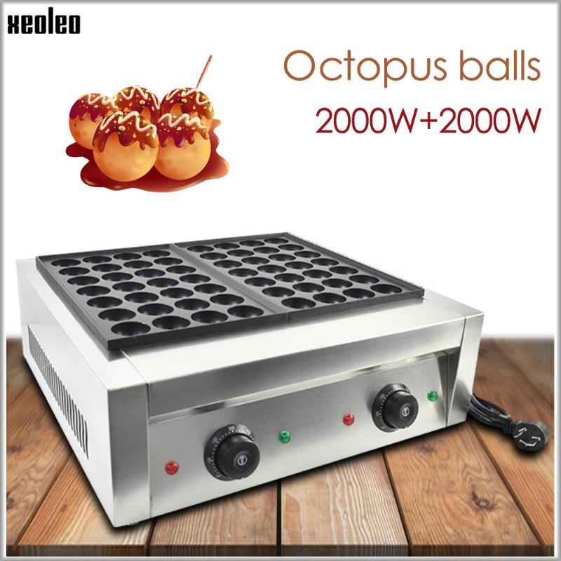 

XEOLEO Double Plates Electric Fish ball furnace 2000W Takoyaki machine Non-stick Fish ball maker Commercial Octopus machine