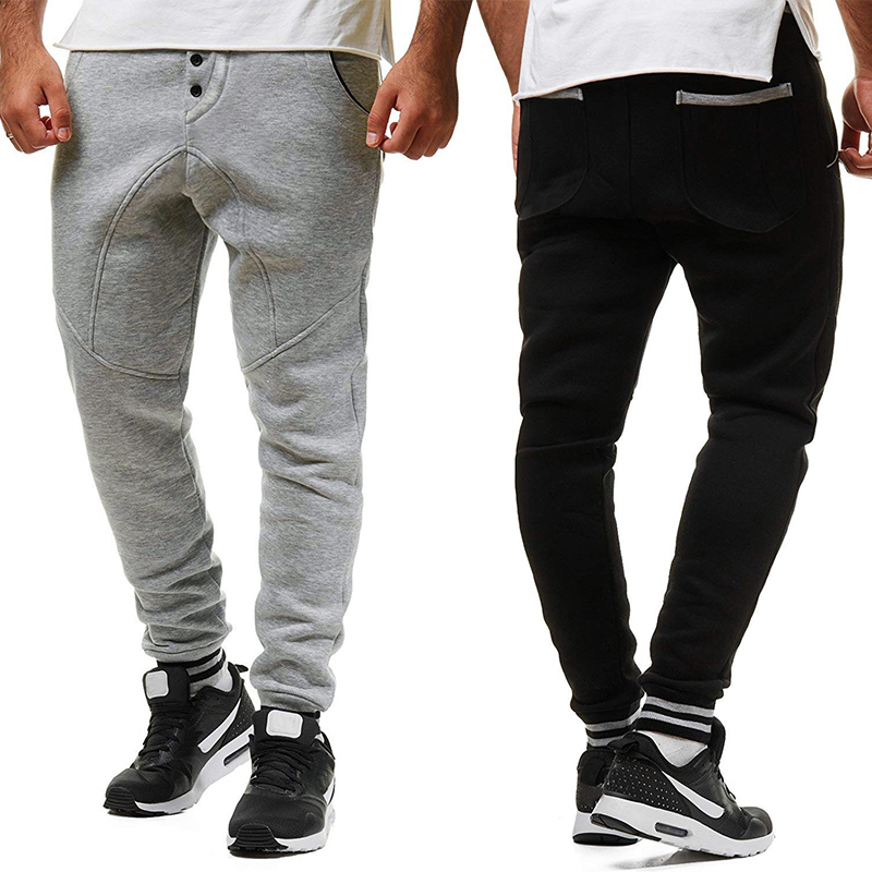 

Pants Men New 2020 Men's Fashion Men's Trousers Are Casual and Slim Trousers with Leg Girdle, Black