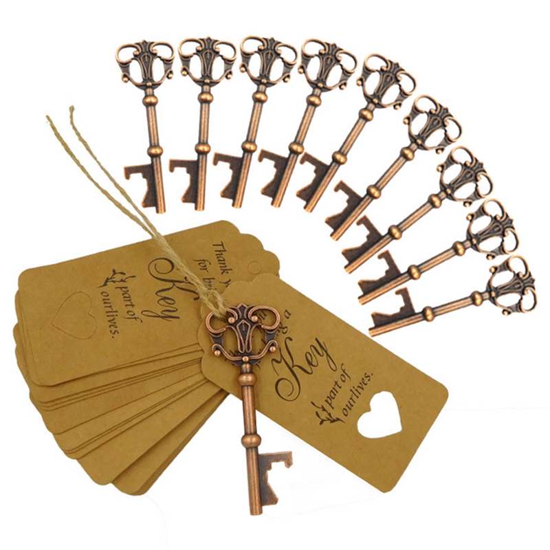 

guests favor bottle opener wed gift souvenir party supplies key with chain novelty Pendant wedding decoration