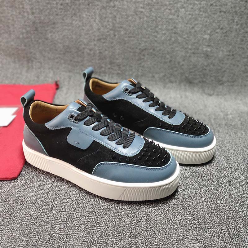 

Red Bottoms Mens Shoes Spikes Flat Sneakers High Quality Men Designer Shoe Size 38-47 Model HA04