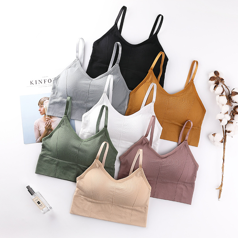 

Wrap-around Undergarment Non-Steel Ring Sports Underwear -resistant Anti-Exposure Camisole Gathering Bra Beauty Back, Black