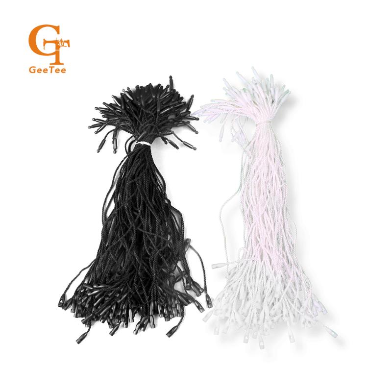 

19cm price tag string seal,garment hang tag string/cords/tag seal,polyester material shape top grade tags labels tie cord, White