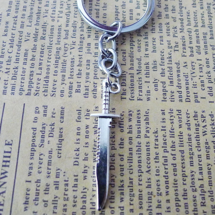

Alloy Knife The Sword Key Pendant Buckle Ancient Silver Ornaments Parts