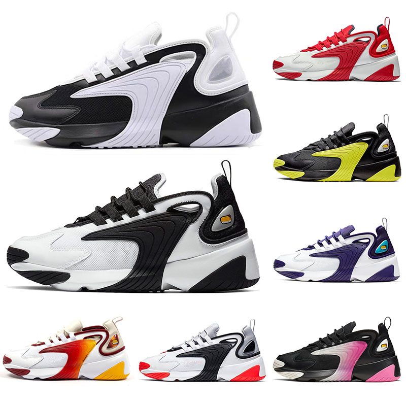 

Hot Zoom 2K Classic Trainers Black White M2K Tekno Men Running Shoes Race Red Royal Blue Dark Grey Men's Women Designer Sports Sneakers, White;red
