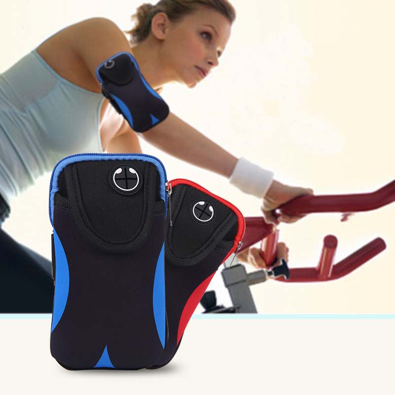 

Waterproof 6.2inch Running Arms Bag,High Elastic Breathable Fitness Arm Package,Unisex Outdoor Arm Belt for Running, Black