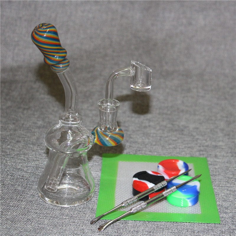 

Glass Bong Dab Rig Water Pipes 6.3" Quartz Banger Perc Pink Bongs Heady Mini Pipe Wax Oil Rigs Small Bubbler