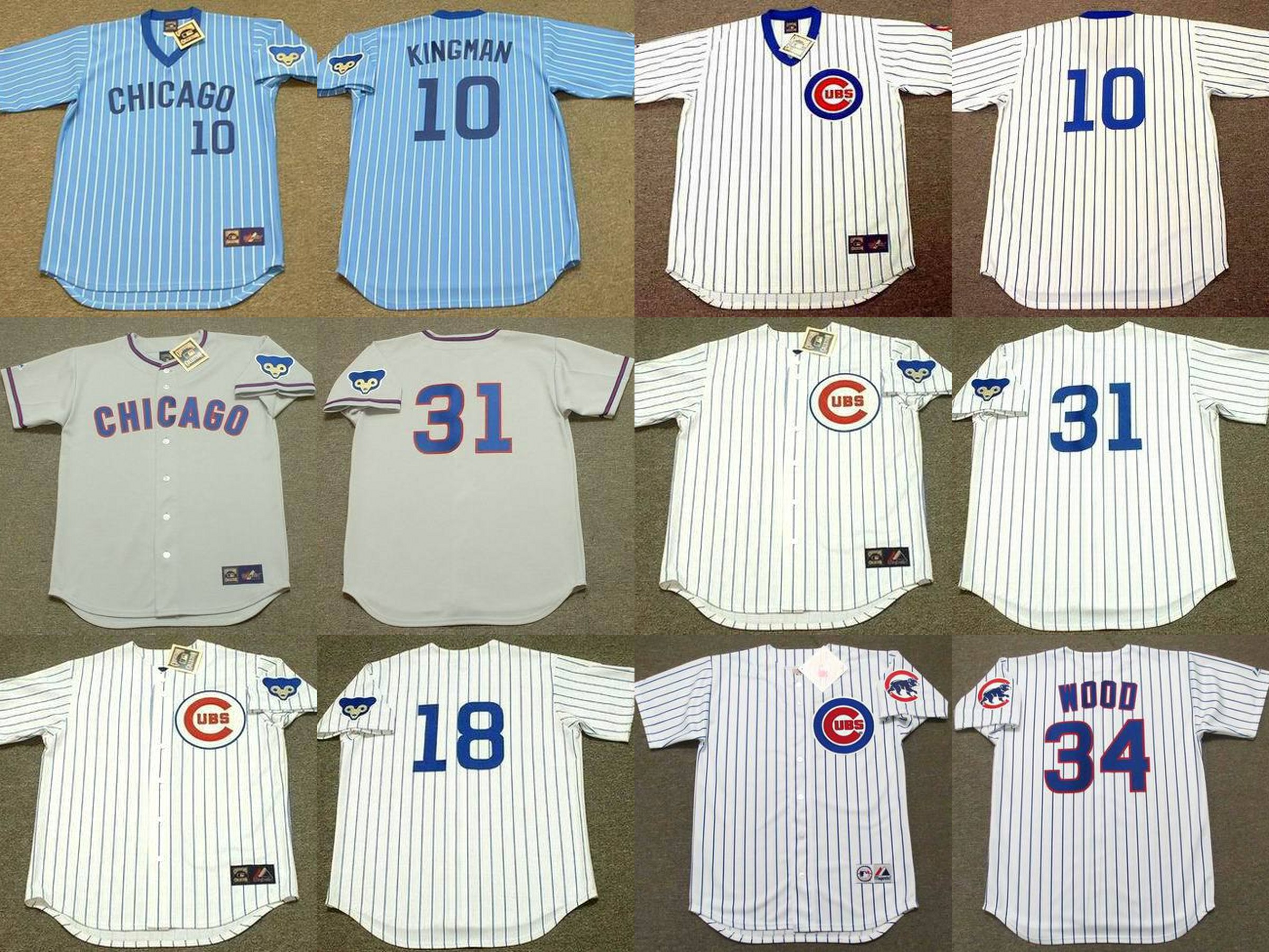 

Chicago 10 DAVE KINGMAN 18 GLENN BECKERT 31 FERGUSON JENKINS 1979 Throwback Home Jersey, Black