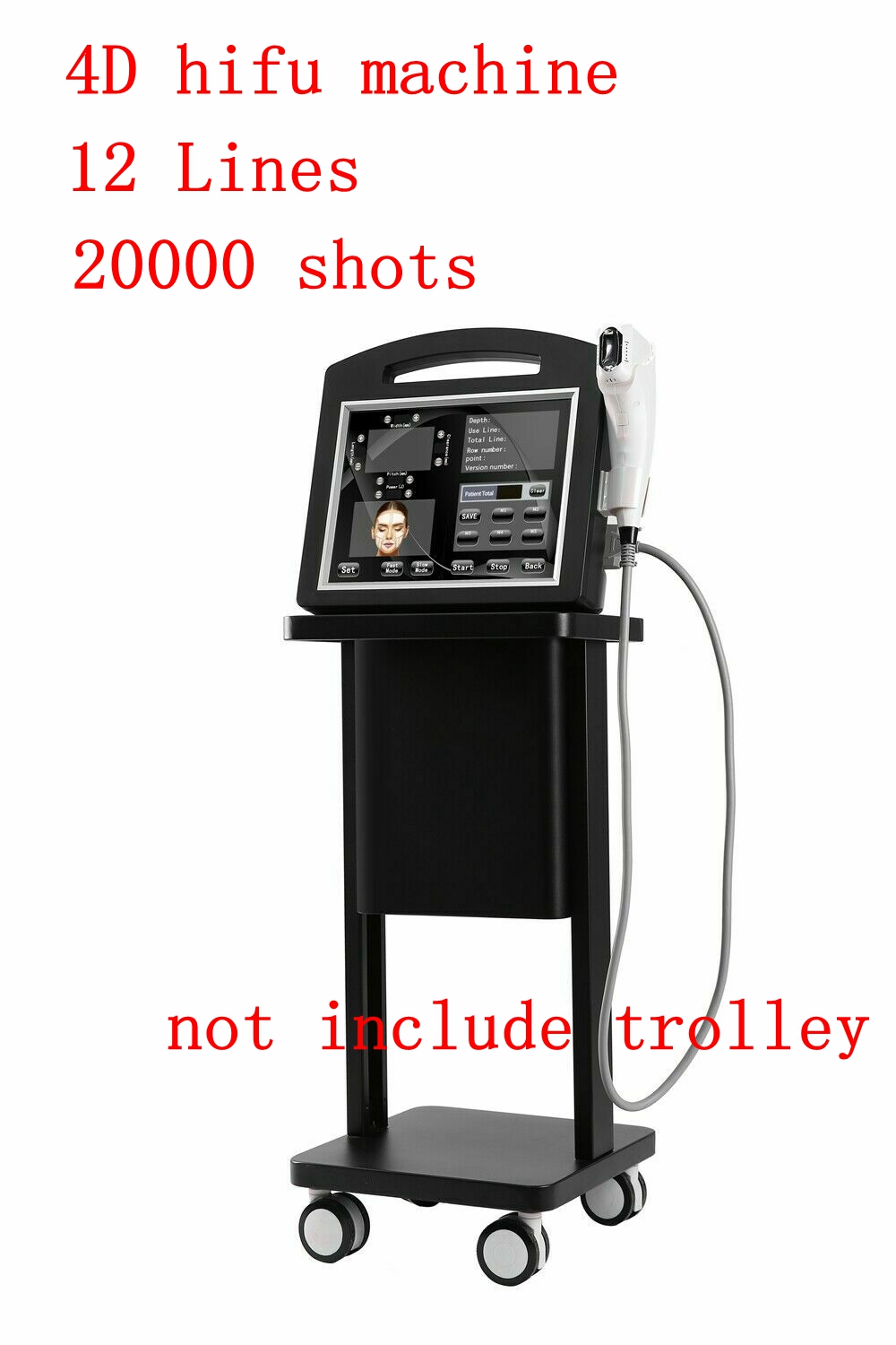 

Professional High Intensity Focused Ultrasound 3D 4D HIFU Machine 20000 Flash Skin Lift Anti Wrinkle For Face Breast And Body slimming Tighten