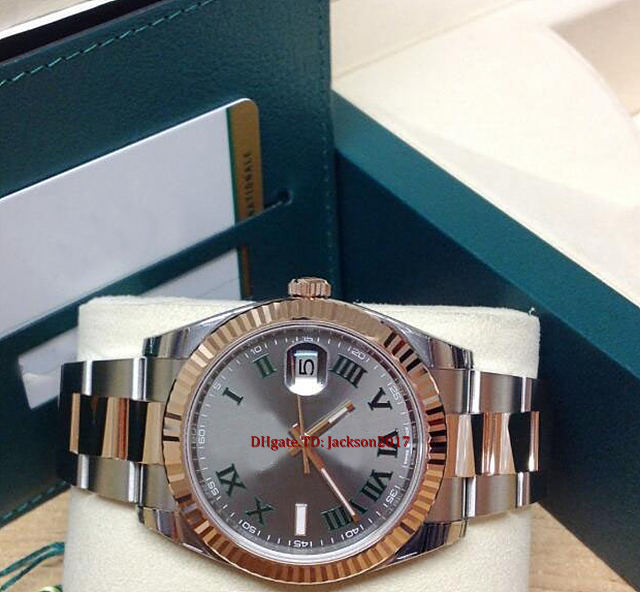 

Original box certificate Mens Watches 41mm 126331 Grey dial Rose Gold, Stainless Steel Asia 2813 movement automatic